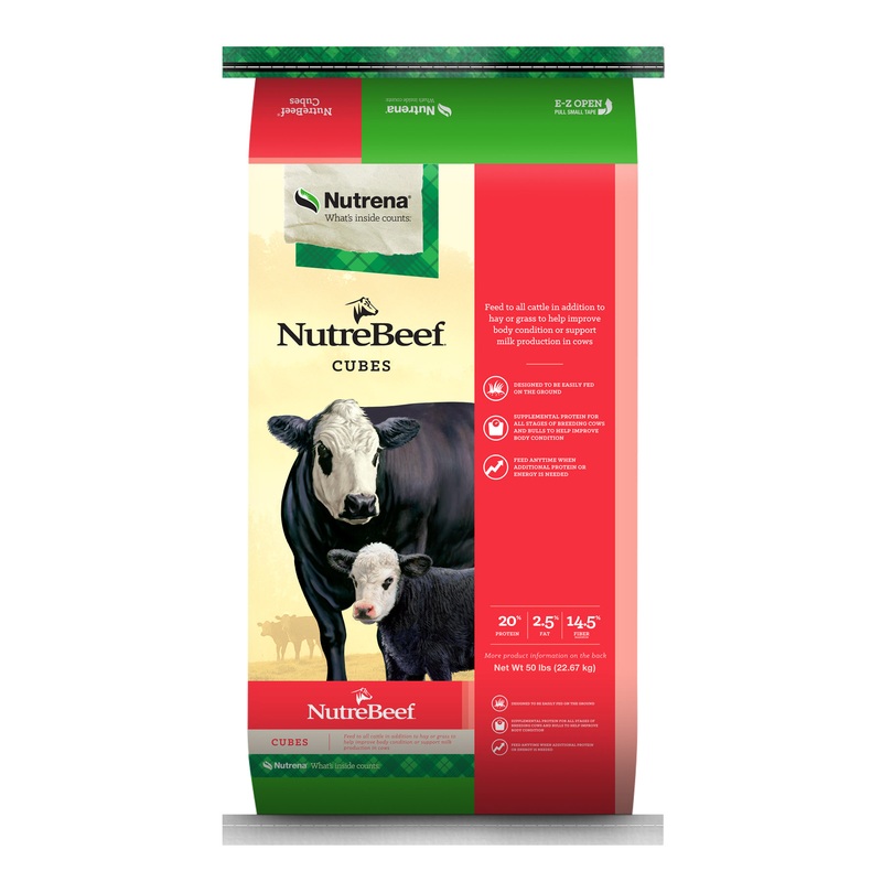 NutreBeef Cattle Cubes 20%|50LB