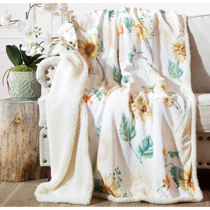 Sunflower Plush Throw|54X68