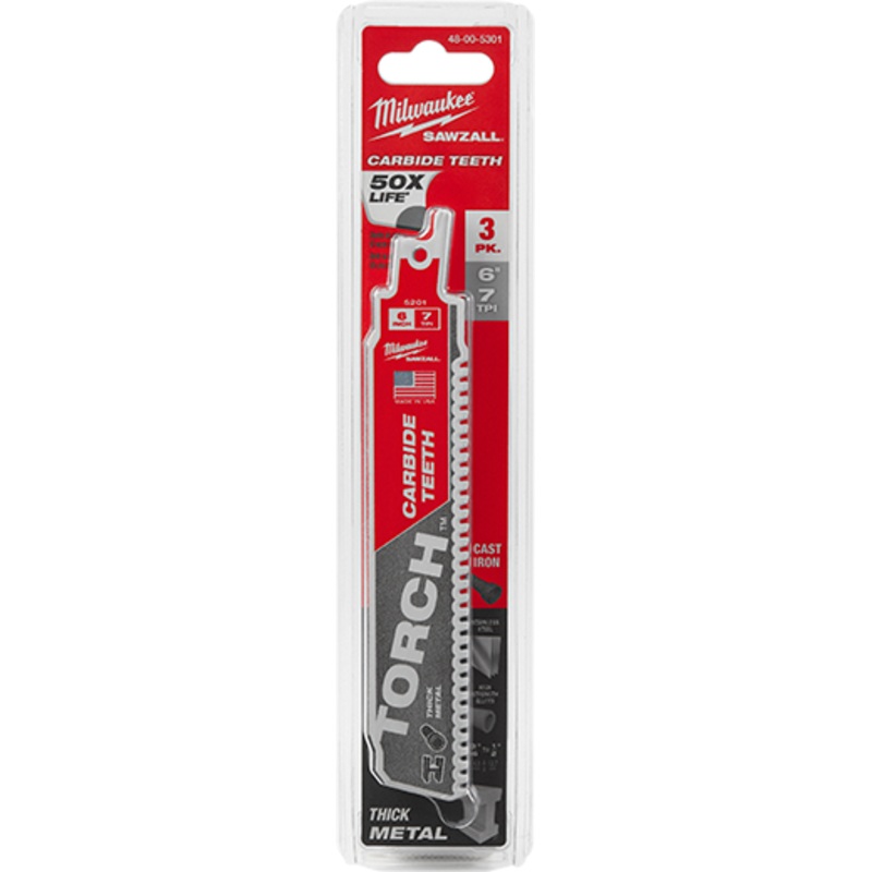 The Torch With Carbide Teeth 7t 6l 3pk