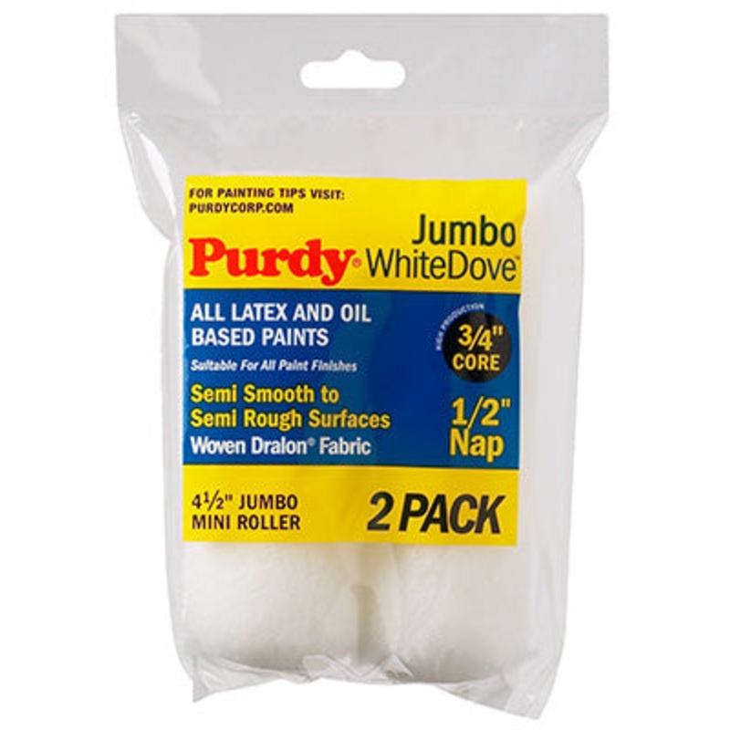 WhiteDove Jumbo Mini Roller Cover 4-1/2 x 1/2 in. – 2 Pack