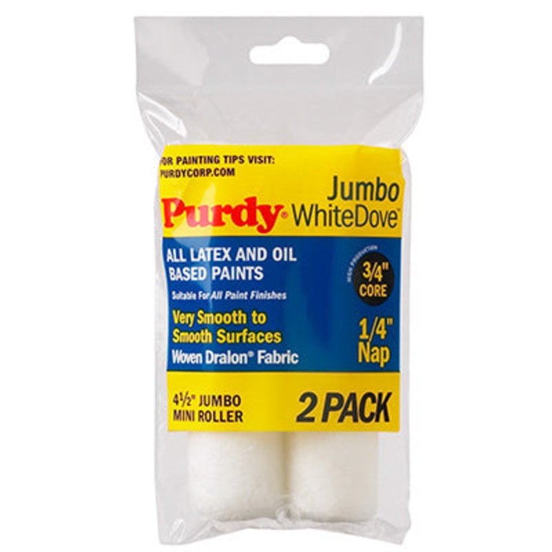 WhiteDove Jumbo Mini Roller Cover 4-1/2 x 1/4 in. – 2 Pack