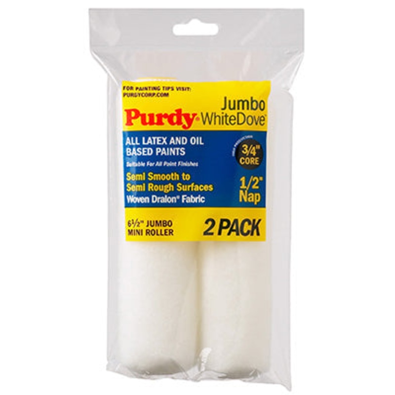 WhiteDove Jumbo Mini Roller Cover 6-1/2 x 1/2 in. – 2 Pack