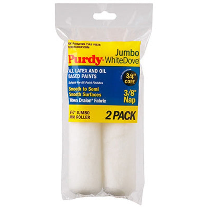 WhiteDove Jumbo Mini Roller Cover 6-1/2 x 3/8 in. – 2 Pack