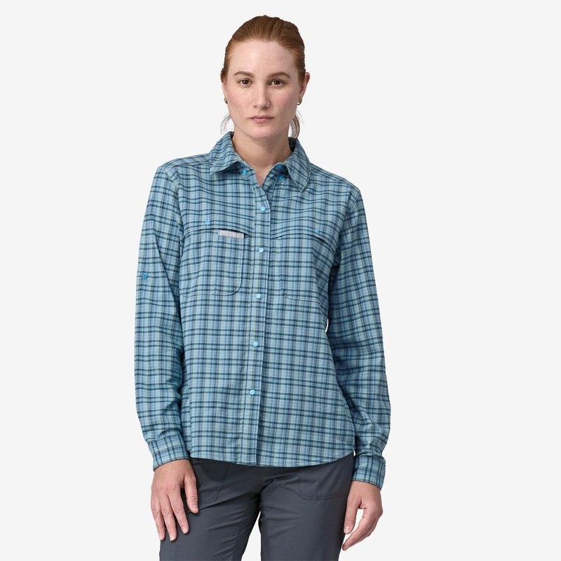 Women’s Early Rise Stretch Shirt – Santa Cruz: Lago Blue
