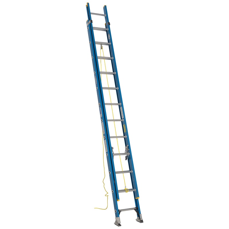 24ft Type I Fiberglass D-Rung Extension Ladder
