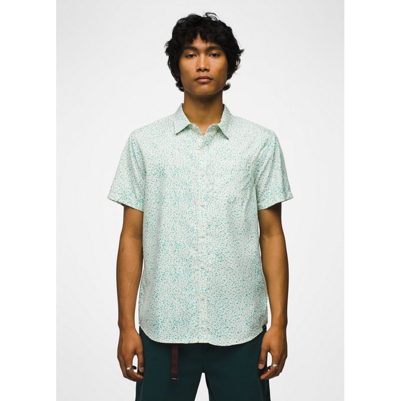 Men’s Lost Sol Printed Short Sleeve Shirt – Chalk Sharkstooth