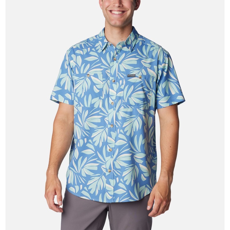 Men’s Utilizer Printed Woven Short Sleeve – Spray Areca