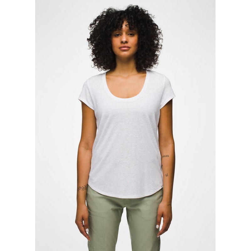 Women’s Cozy Up Scoop Neck Tee – White