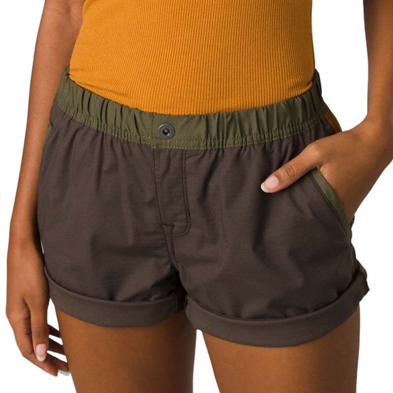 Women’s Double Peak Short – Black/Olive Block