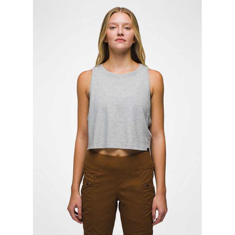 Women’s Everyday Crop Tank – Heather Grey