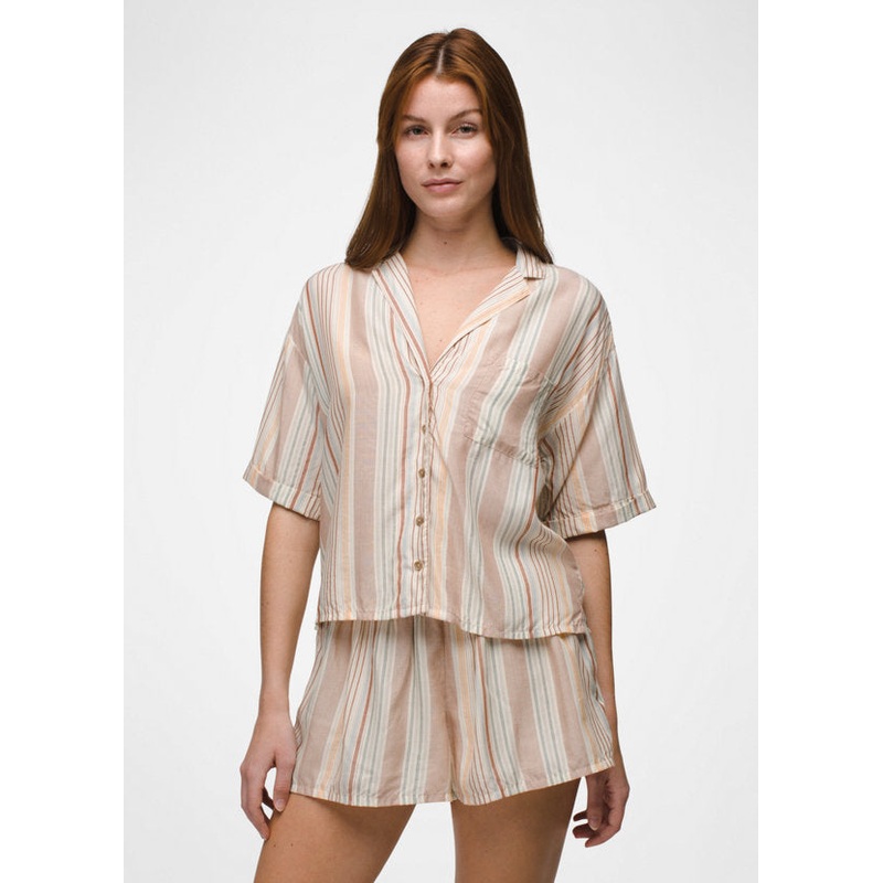 Women’s Iguala Top – Clay Stripe