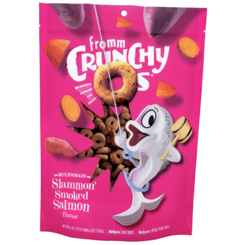 Crunchy Os Slammon’ Smoked Salmon Flavor Dog Treats – 6 oz.