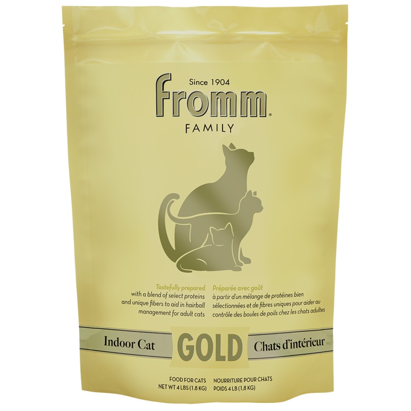 Gold Indoor Dry Cat Food – (4lb & 10lb)