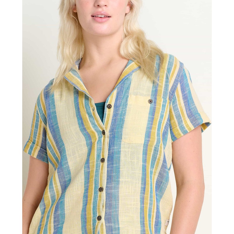 Women’s Camp Cove Short-Sleeve Shirt – Barley Stripe