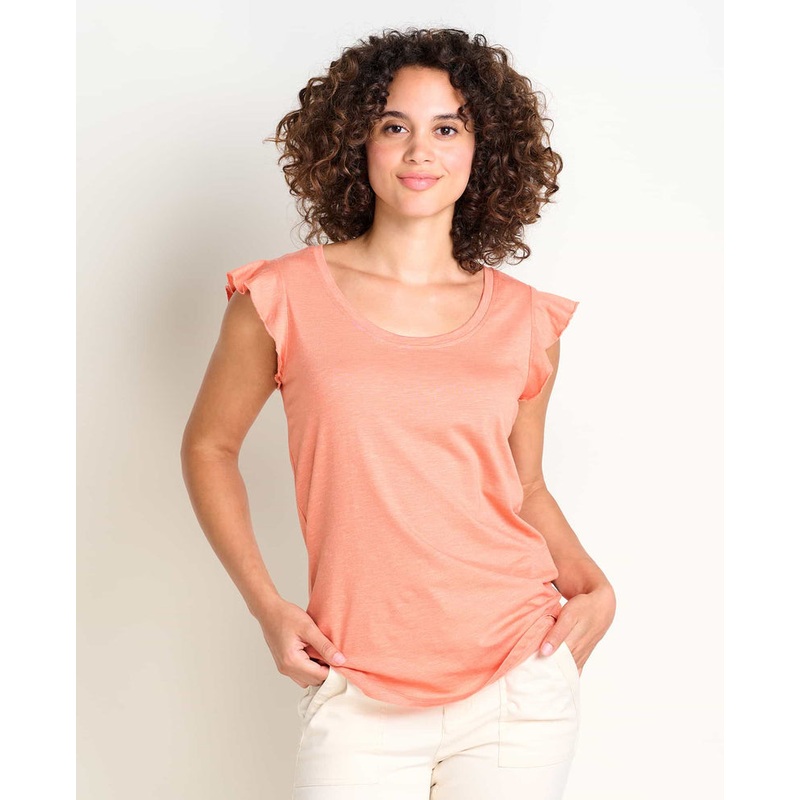 Women’s Rufflita II Tee – Papaya