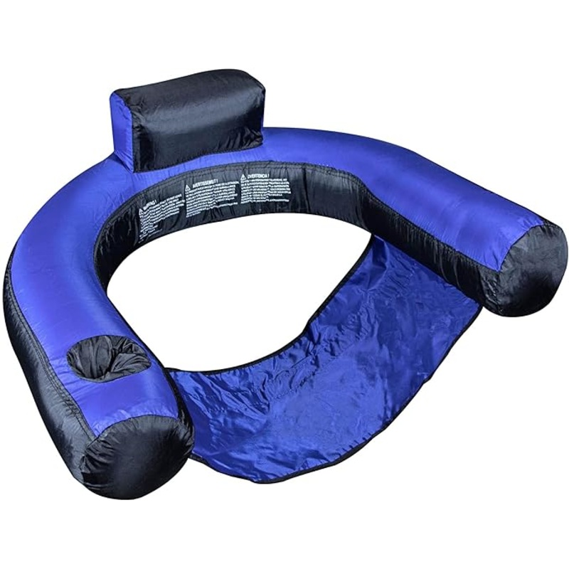 Fabric Covered U-seat|Blue/black|12X10X12