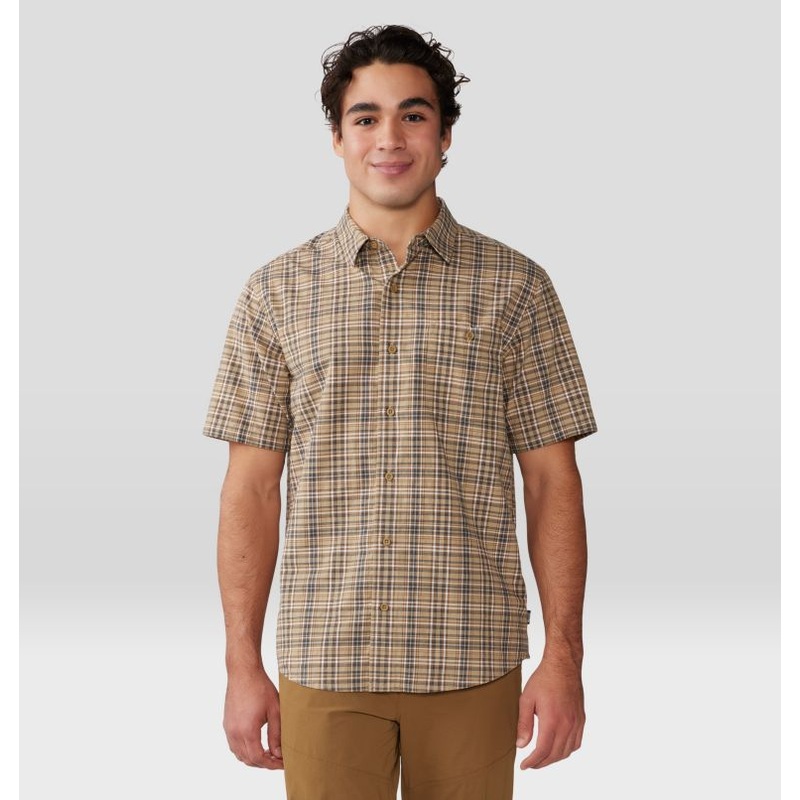 Men’s Big Cottonwood Short Sleeve Shirt – Moab Tan Canopy Plaid
