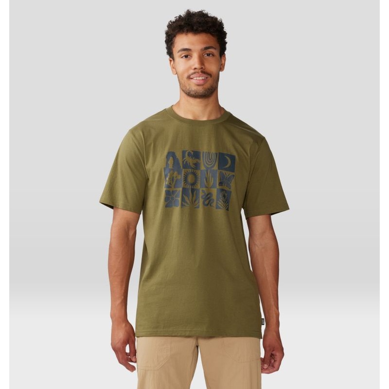 Men’s Desert Check Short Sleeve – Combat Green