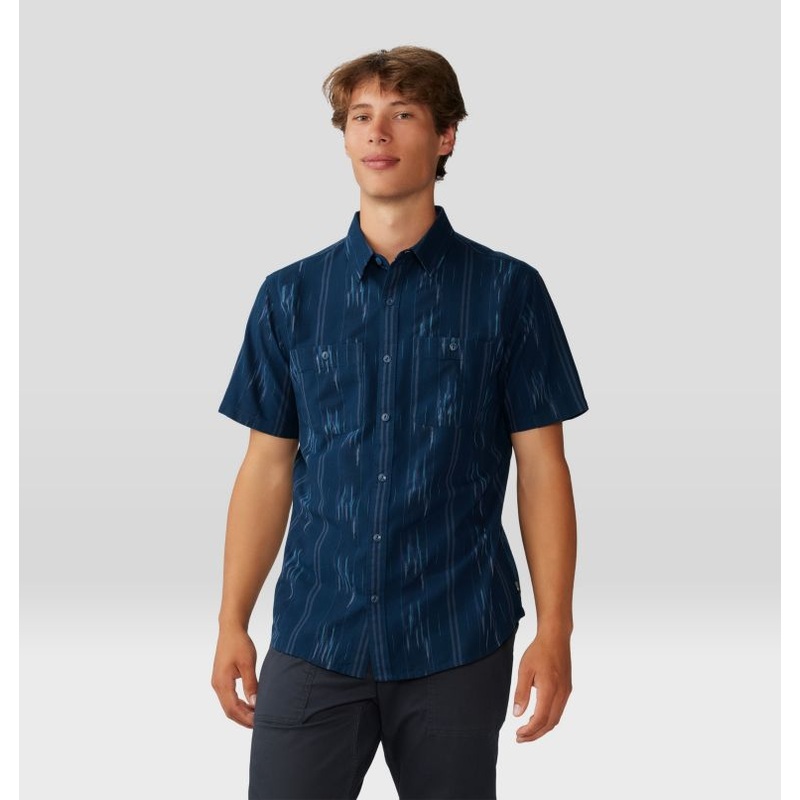 Men’s Grove Hide Out Short Sleeve Shirt – Hardwear Navy Ikat