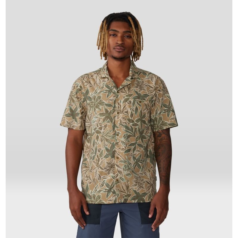 Men’s Trail Sender Camp Shirt – Sandstorm Floral Print