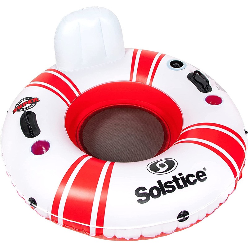 Super Chill Solo River Tube|Red/wht|52IN