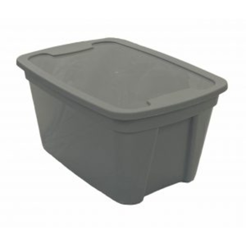 5 Gallon Storage Tote with Lid – Gray