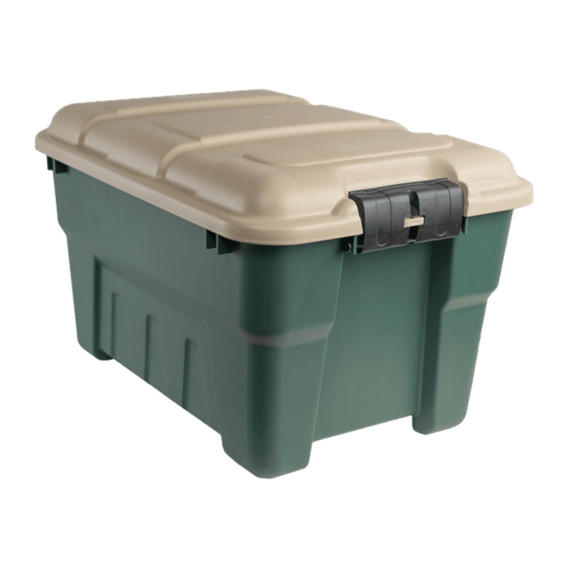 9.5 Gallon Lock N Stor Tote with Lid – Green & Tan
