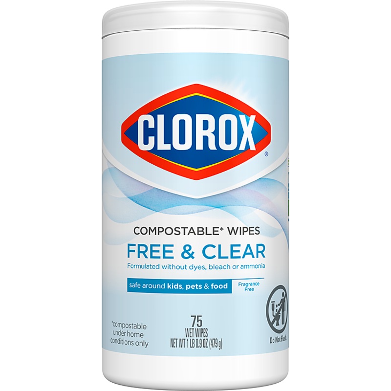 Free & Clear Compostable Cleaning Wipes – Fragrance Free