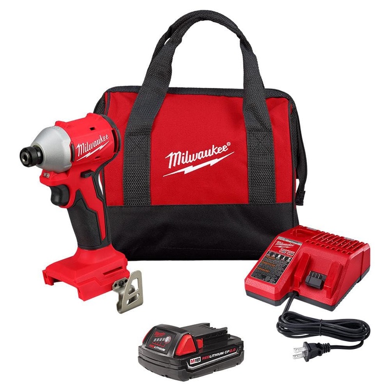 M18 Compact 1/4 in Hex Impact Driver Kit – Battery, Charger & Tool Bag