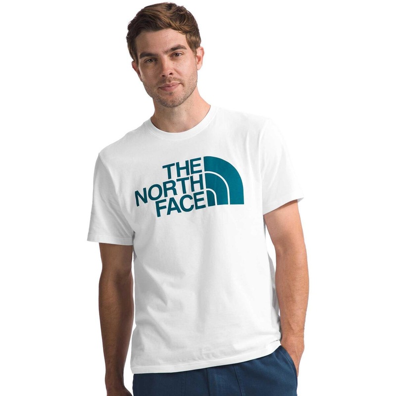 Men’s Short-Sleeve Half Dome Tee – TNF White/Blue Moss