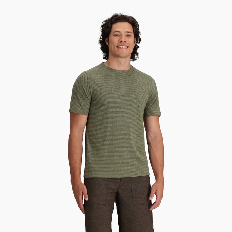 Men’s Vacationer Crew Short-Sleeve – Fiddlehead Stripe