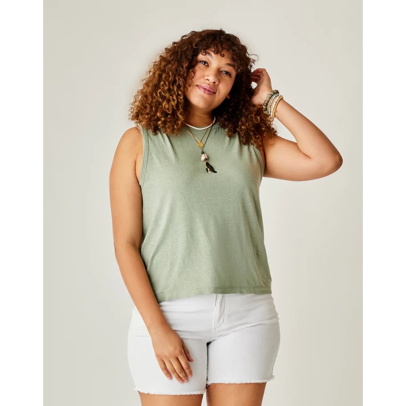 Women’s Larisa Hemp Tank – Light Cilantro