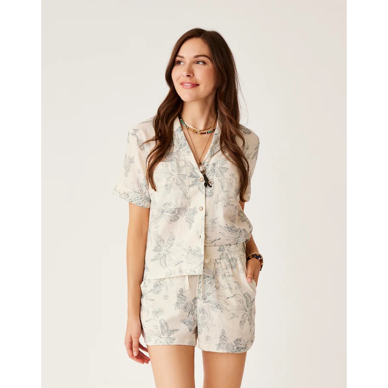 Women’s Luca Linen Shirt – Birch Scenic