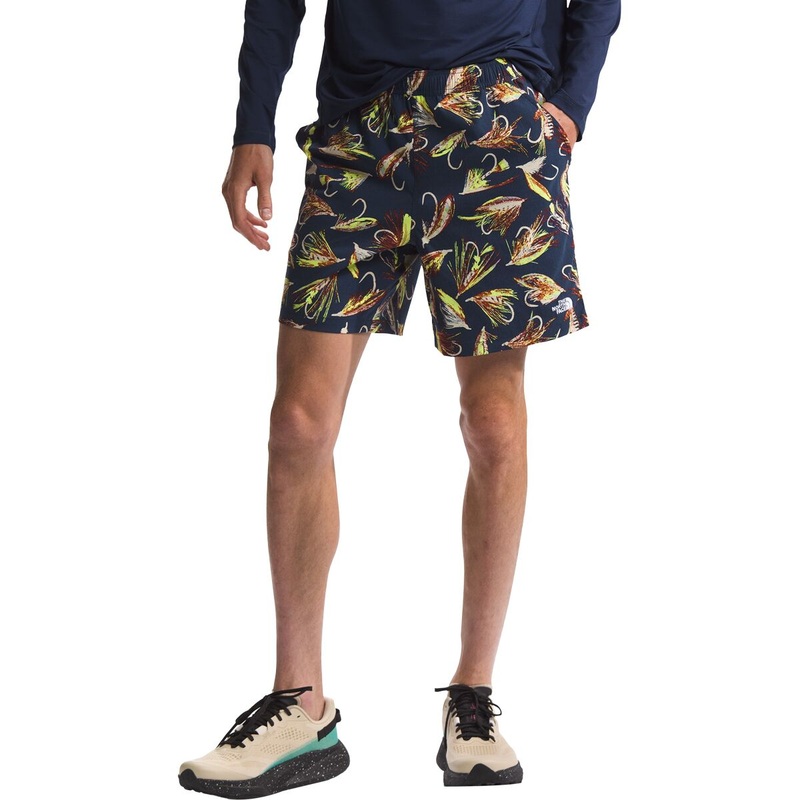Men’s Class V Pathfinder Pull-On Short – Summit Navy Hand Tied Fly Print