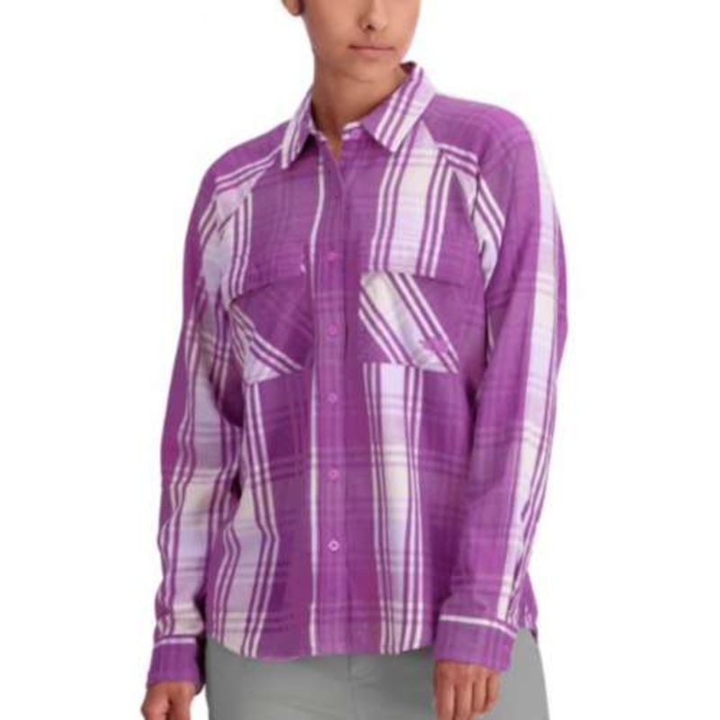 Women’s Set Up Camp Flannel – Violet Crocus Tessellation Medium Plaid