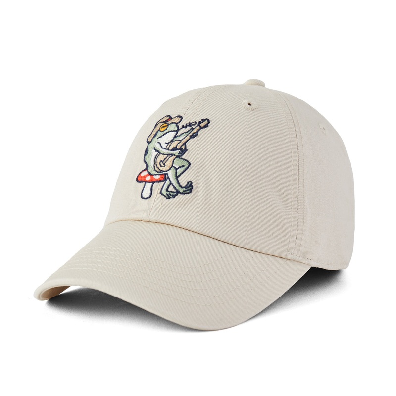 Adult Guitar Frog Chill Cap – Bone