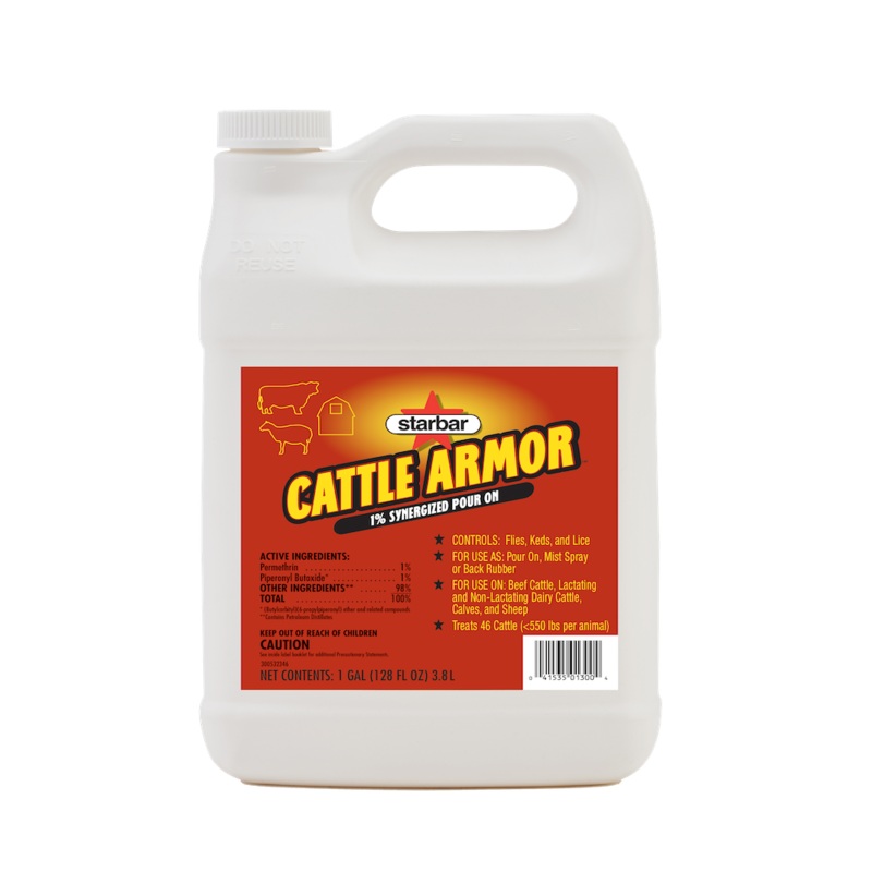 Cattle Armor 1% Synergized Pour On – 1 Gallon