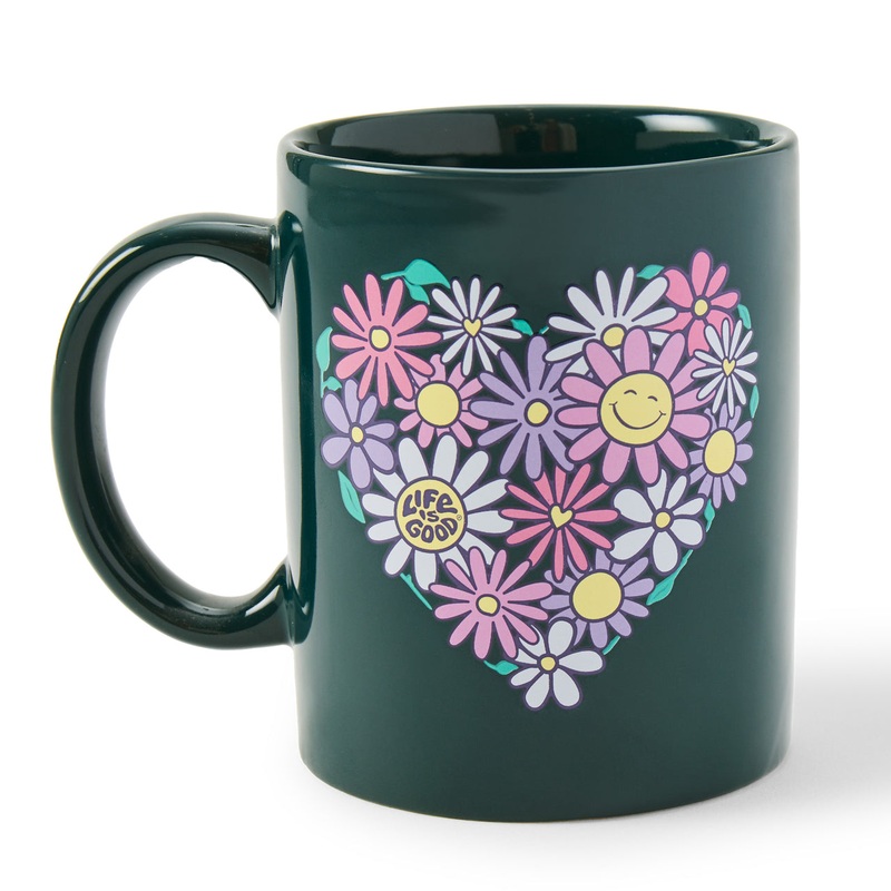 Flower Heart Jake’s Mug – Spruce Green