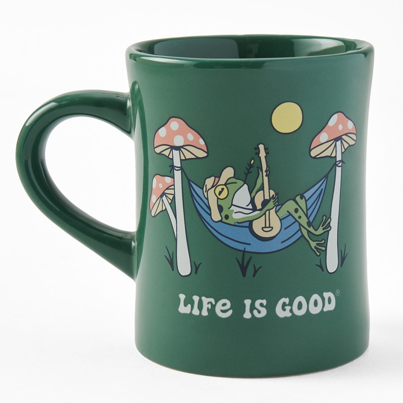 Groovy Frog Guitar Hammock Diner Mug – Spruce Green