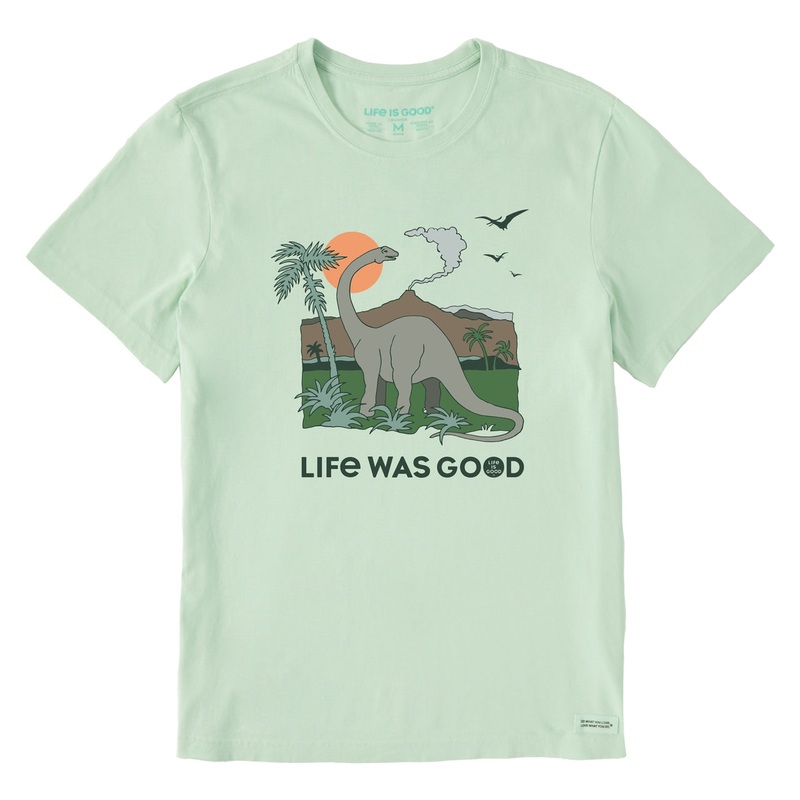 Men’s Dinosaur Life Was Good Short Sleeve Crusher-LITE Tee – Sage Green