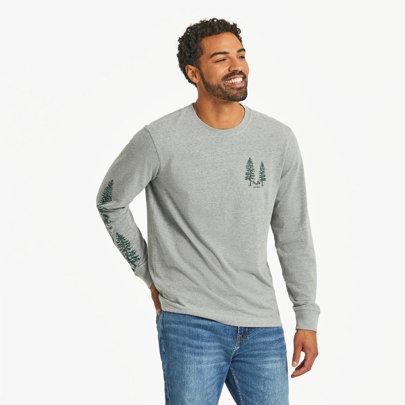 Men’s Jake Trees Long Sleeve Crusher Tee – Heather Gray