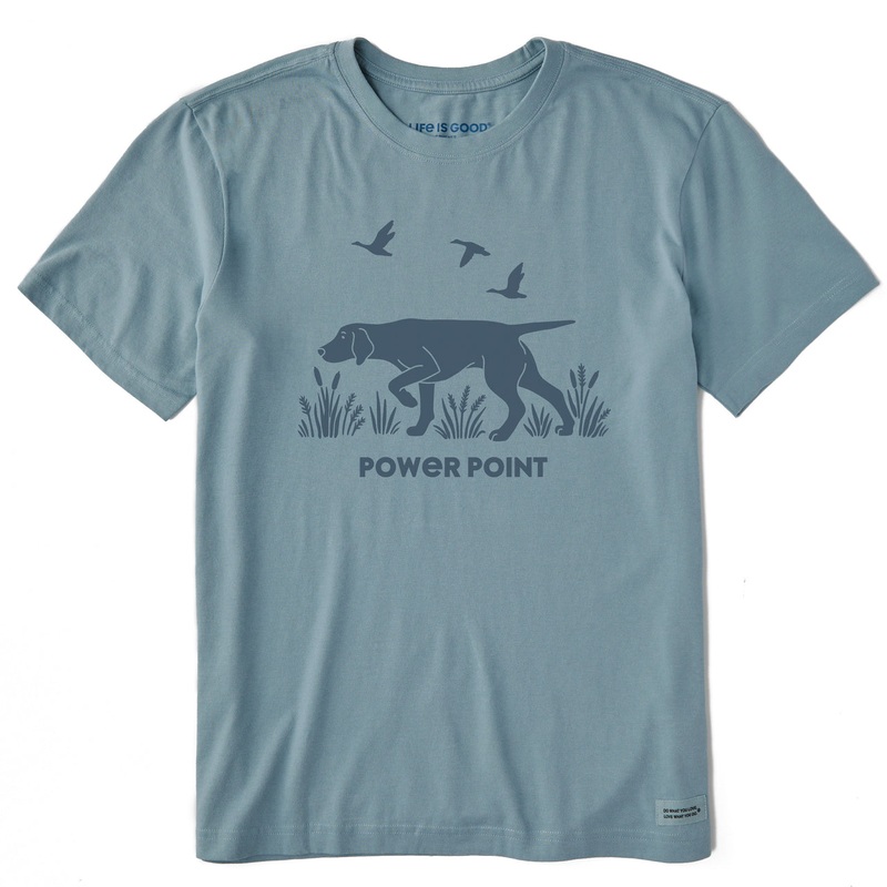 Men’s Power Point Hunting Dog Short Sleeve – Smoky Blue