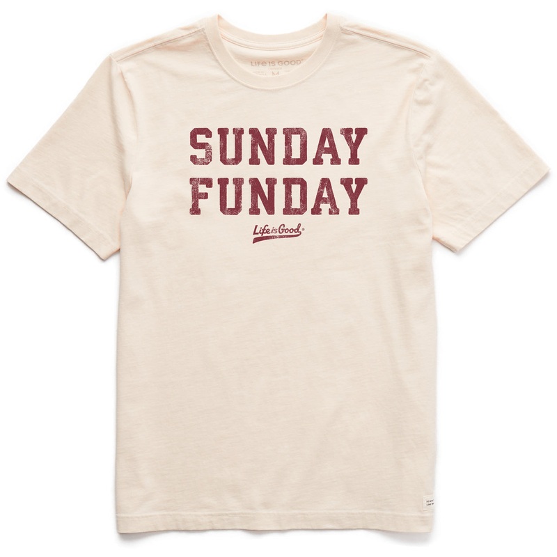 Men’s Sunday Funday Short Sleeve Crusher-LITE Tee – Putty White