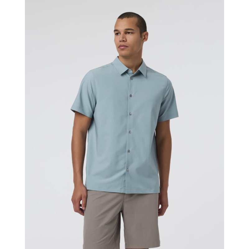 Short Sleeve Manhattan Button Down – Mist