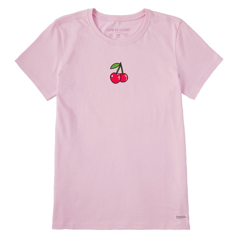 Women’s Cherries Short Sleeve Crusher-LITE Tee – Seashell Pink