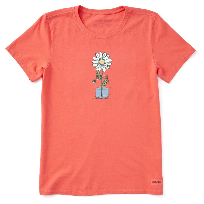 Women’s Daisy Jar Short Sleeve Tee – Mango Orange