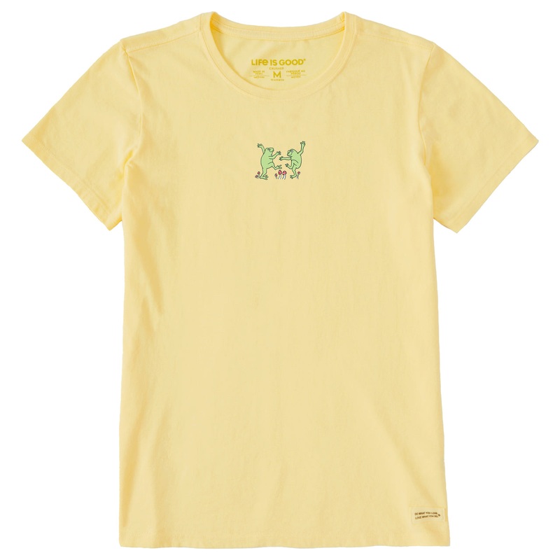 Women’s Dancing Frogs Short Sleeve Crusher-LITE Tee – Sandy Yellow