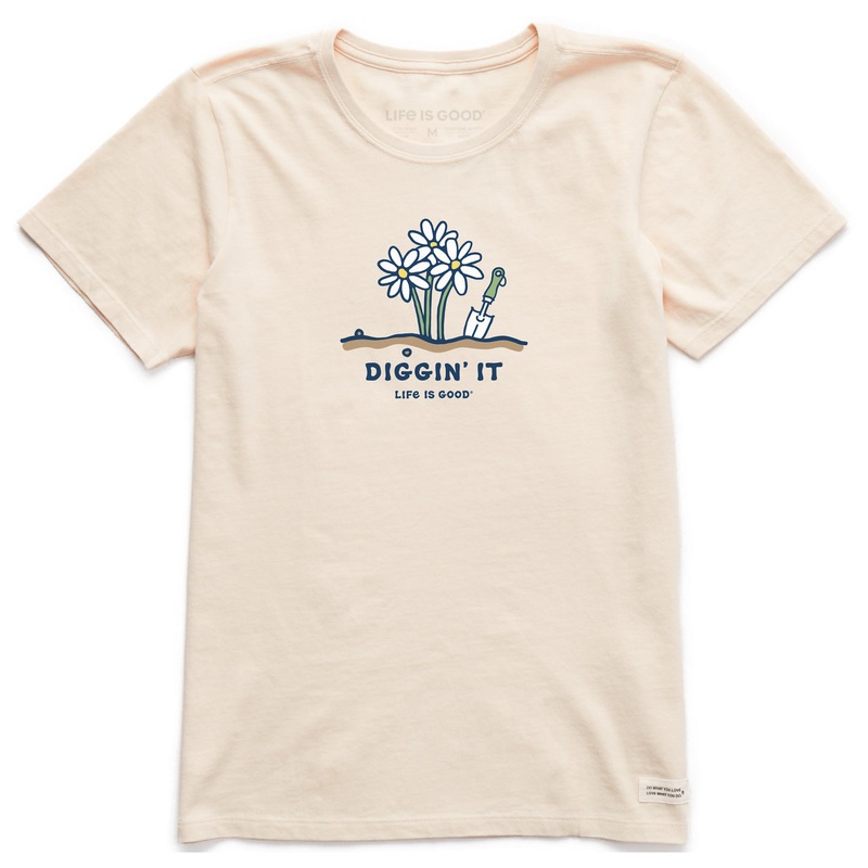 Women’s Diggin’ It Short Sleeve Crusher Tee – Putty White