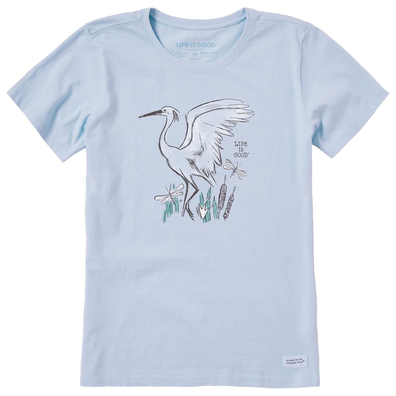 Women’s Egret Short Sleeve Crusher Tee – Glacier Blue