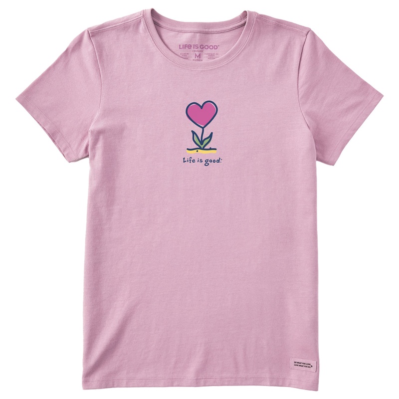 Women’s Flowering Heart Short Sleeve Crusher-LITE Tee – Violet Purple